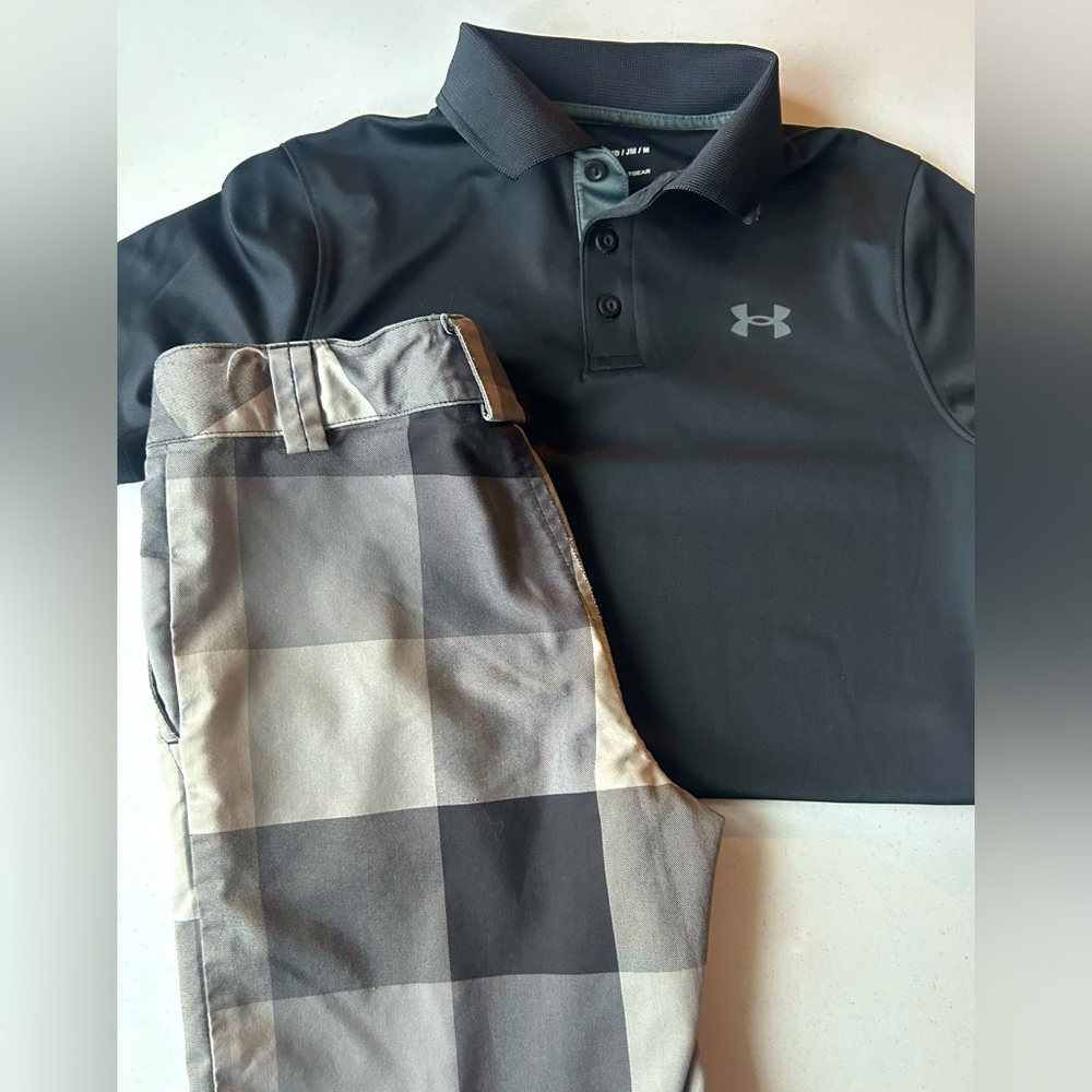 UNDER ARMOUR boys size medium (10) golf short set in excellent condition